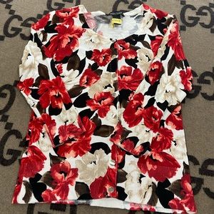 WHBM floral cardigan